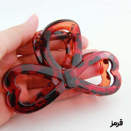 کلیپس دخترانه مدل پاپیون قلبی خال‌خالی