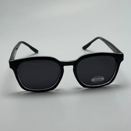 عینک آفتابی پلاریزه دولچه گابانا DOLCE GABBANA دسته سیم کشی شده لولا فنر مشکی کد 7709