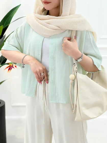 شومیز کوتاه زنانه رستا