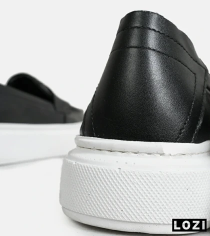 کالج مردانه مشکی سفید Bottega Veneta مدل 6998