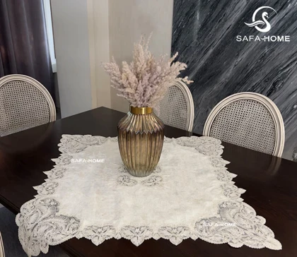 رومیزی مربع 9090 طرح اسلیمی