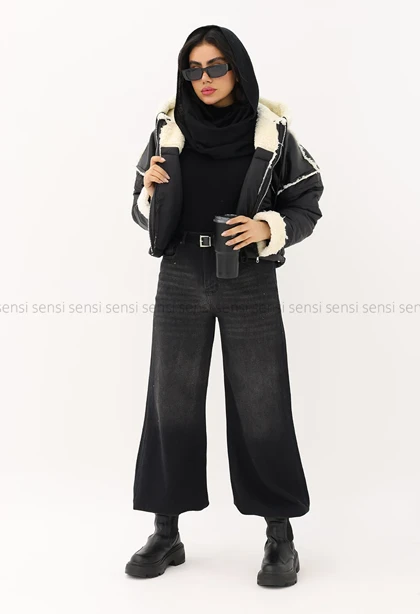 کاپشن بوفالو تدی تیکه دوزی کد1005193