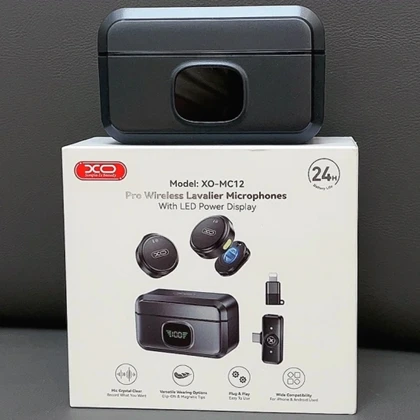 میکروفون یقه ای بی سیم ایکس او XO مدل MC12 با نویز کنسلینگ