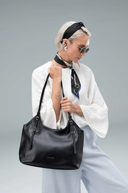 کیف دستی زنانه چرم مصنوعی دسته دار دیوید جونز DAVIDJONES