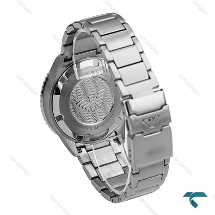 ساعت امپریو آرمانی Diver مردانه استیل صفحه مشکی Armani-6857-G