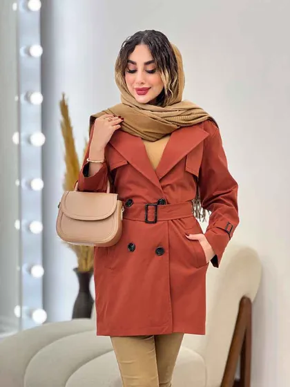 بارانی چهار دکمه آستین بند دار