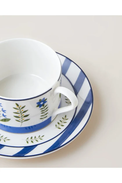 سرویس فنجان چای دو نفره English Home مدل Lora Flora پرسلن - چندرنگ