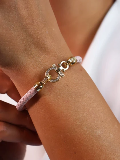 دستبند زنانه Ferragamo نگین‌دار کد B2112