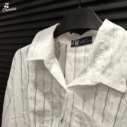 شومیز شیشه ای سفید زنانه کد 69