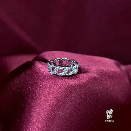 حلقه نقره کارتیه زنانه کدanz1150