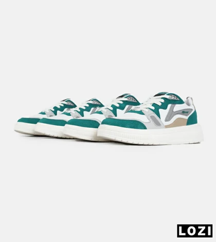 کفش کتانی مردانه سفید طوسی سبز FASHION مدل 7426