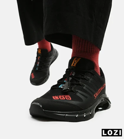 کفش کتانی مردانه و زنانه مشکی قرمز سالومون Salomon LAB