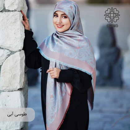 روسری رونا گل رز لمه دار
