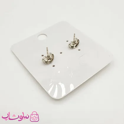 گوشواره ریز میخی ژوپینگ نقره ای