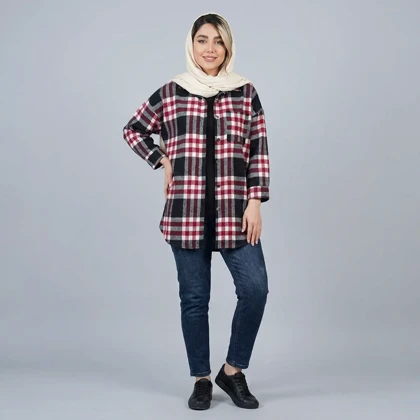 شکت زنانه چهارخونه پاییزی کد 132
