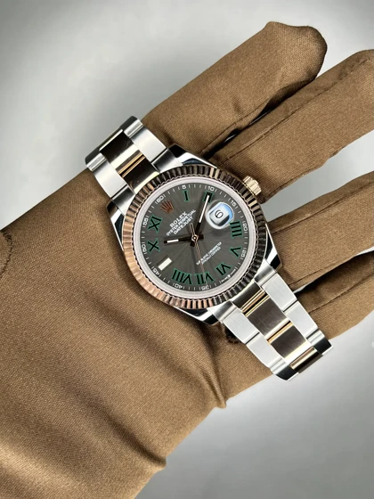 ساعت مچی رولکس ویمبلدون سوئیسی سیلور رزگلد Rolex Wimbledon Datejust