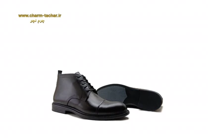 نیم بوت مردانه بزرگ پا چرم طبیعی si174