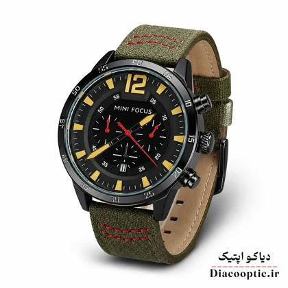 ساعت مچی مردانه اورجینال موتور ژاپن برند مینی فوکوس سه موتور مدل Mf0006G.04 بند چرم