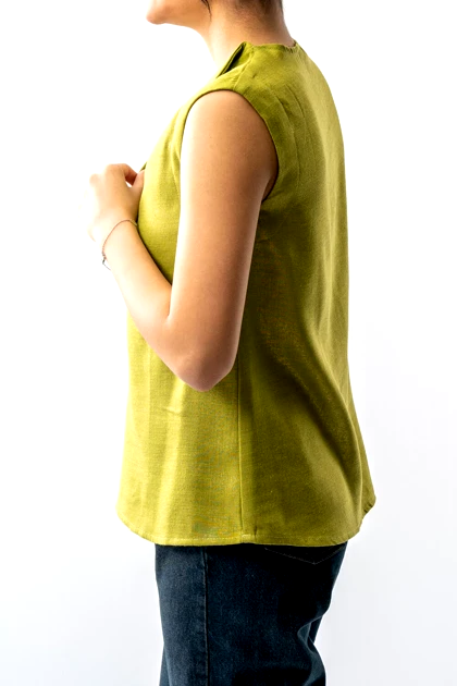 تاپ باکسی زربافت یقه برگردان زنانه