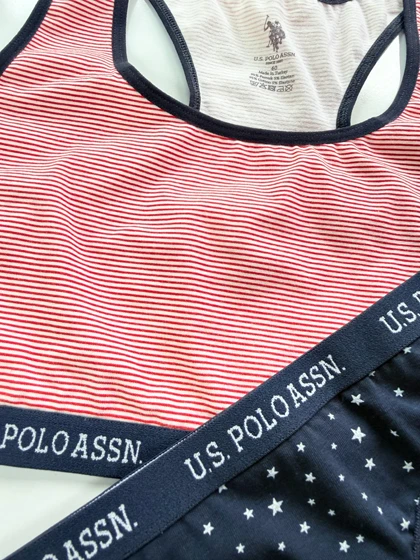 ست نیم‌تنه بدون کاپ و شورت اسلیپ اسپورت پولو U.S Polo Assn