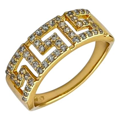 انگشتر زنانه ژوپینگ مدل یونیکا طرح طلا با نگین‌های ظریف