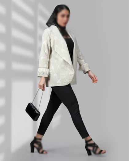 مانتو کتی آستین پری کد 50134