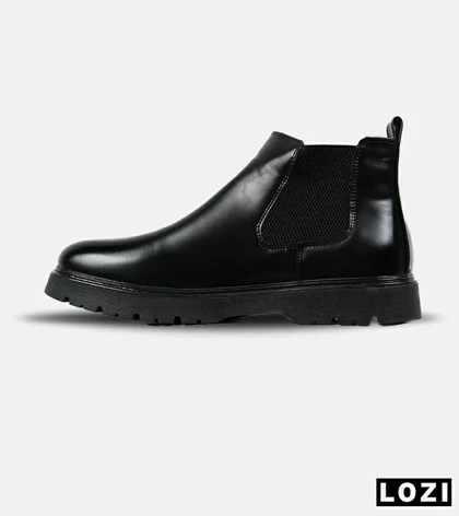 بوت مردانه چرمی مشکی ZARA مدل 7543