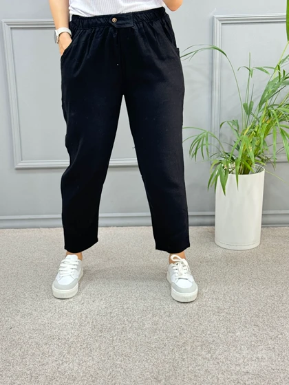 شلوار مام فیت لینن