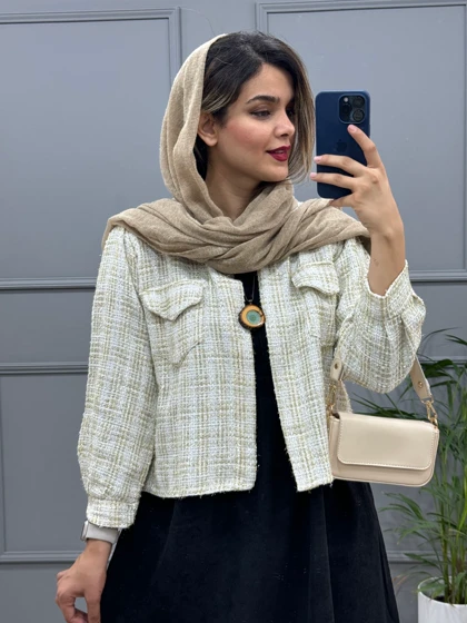 ست پیراهن مانتویی و کت شانل ملودی