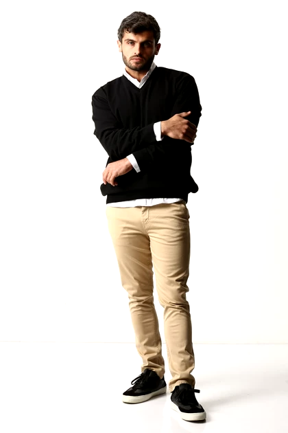 بافت یقه هفت بیسیک مردانه