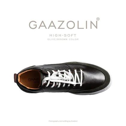 کتانی ساق‌دار گازولین های-سافت زیتونی/شکلاتی - GAAZOLIN High Soft Olive/Brown