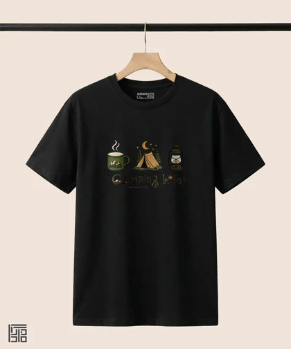 تیشرت مردانه و زنانه طرح زندگی کمپینگ Camping Life