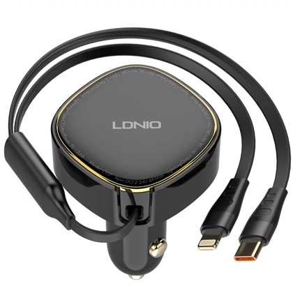 شارژر فندکی الدنیو LDNIO مدل C107 توان 30 وات