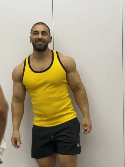 رکابی تنک تاپ ساده کوپ آیسان اسلامی زرد