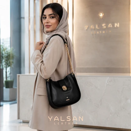 کیف دوشی زنانه چرم یلسان مدل لنا کد 101-MRV