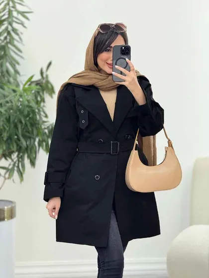 بارانی ژیله پرچ دار