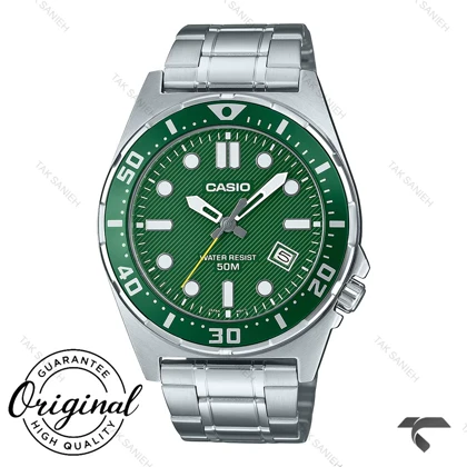ساعت کاسیو MTD-135D-3AV مردانه سیلور صفحه سبز Casio-10353-G