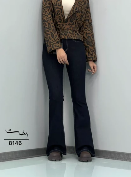 شلوار بوتکات جین آبی