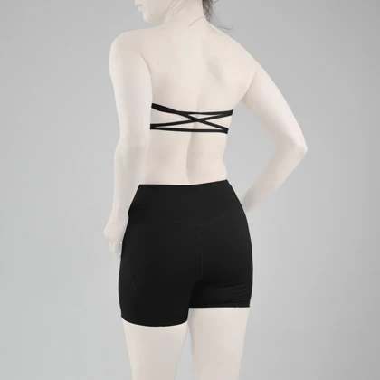 ست دکلته و کشاله بند ورزشی زنانه مدل ES927 مشکی