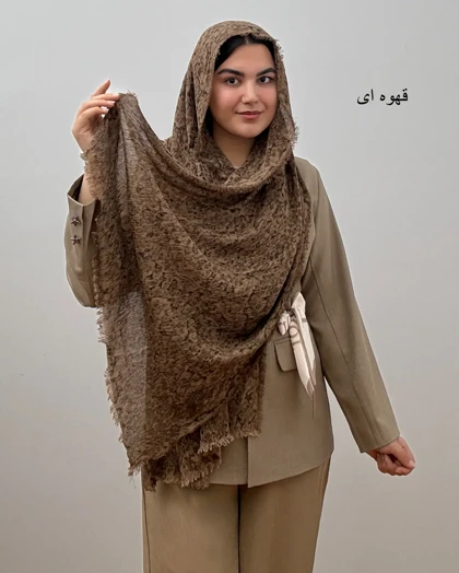 شال زنانه نخی مدل آبرنگی