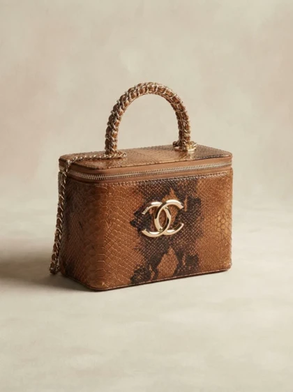 کیف CHANEL صندوقی عسلی شنل ترند مد