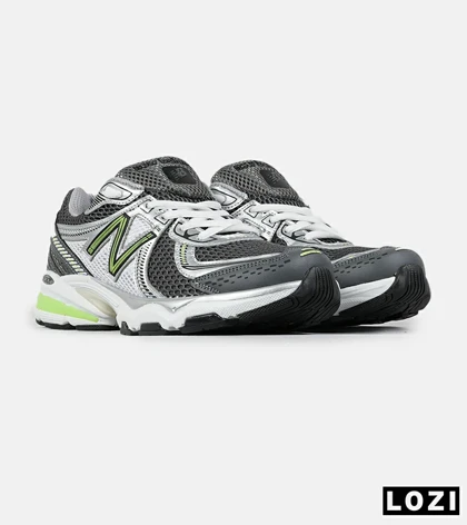 کفش کتانی مردانه و زنانه طوسی سبز New Balance 860 V.02 مدل 7529