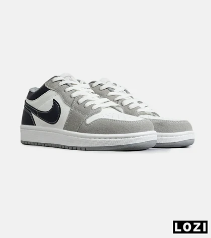 کفش مردانه و زنانه سفید طوسی سرمه ای NIKE jordan 1 مدل 7733