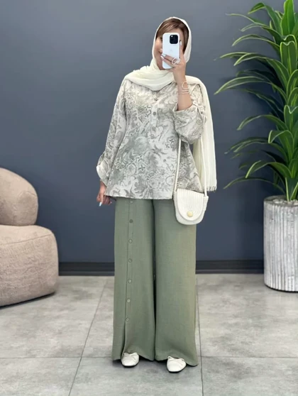 ست آبرنگی دکمه چوبی