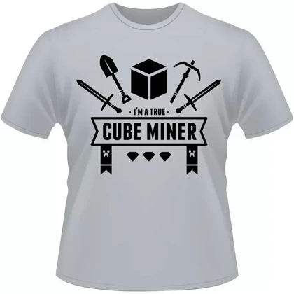 تیشرت طرح ماینکرافت | Arte Camiseta Minecraft Cube Miner کد 254556