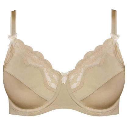 سوتین زنانه لین مدل فنردار گیپور گل‌دار کد 4680-606