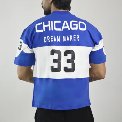 تیشرت اسپرت ریسینگ شیکاگو مدل ZRA-4D0558 آبی