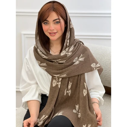 شال نخی پلیسه شاین پاپیون