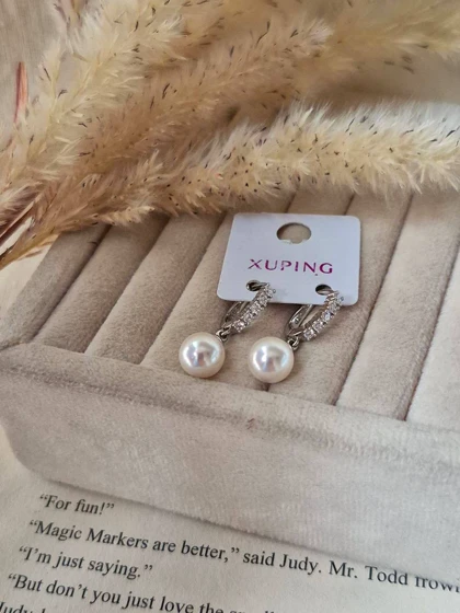 گوشواره مروارید نگینی ژوپینگ M42