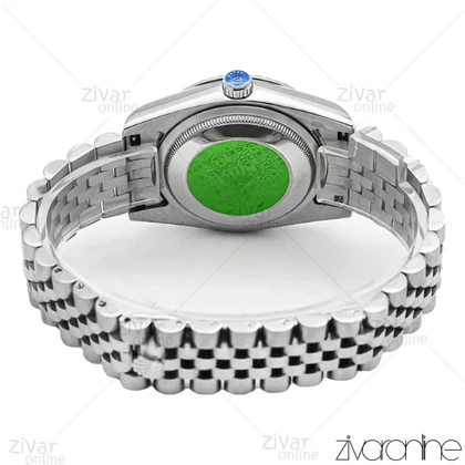 ساعت رولکس دیت جاست مردانه صفحه طوسی ایندکس نگین‌دار 106066